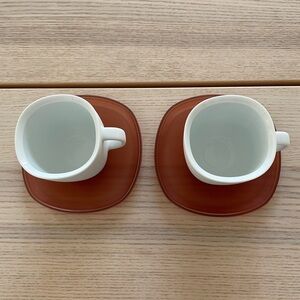 Nespresso Lume Collection Set of 2 Lungo Cups And Saucers NWOT